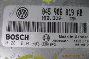 БЛОК УПРАВЛЕНИЯ VW POLO TDI   ДВИГАТЕЛЕМ 0281010503