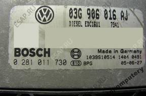 БЛОК УПРАВЛЕНИЯ VW SEAT 03g906016aj 0281011730 БЕЗ КОДА