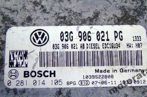 БЛОК УПРАВЛЕНИЯ VW SEAT  1.9 TDI 03G906021PG 0281014105