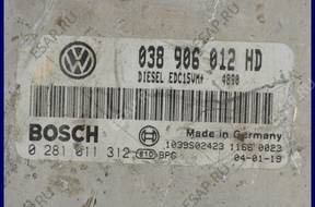 БЛОК УПРАВЛЕНИЯ VW SEAT SKODA 038906012HD 0281011312