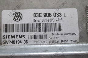 БЛОК УПРАВЛЕНИЯ VW SEAT SKODA 1.2 B 03E906033L 5WP4019405