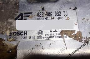 БЛОК УПРАВЛЕНИЯ VW SHARAN 022906032dj 0261208019 +PIN