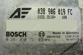 БЛОК УПРАВЛЕНИЯ VW SHARAN 038906019fc 0281010751 БЕЗ КОДА