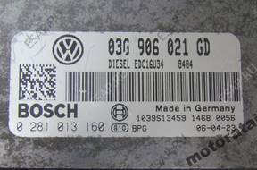 БЛОК УПРАВЛЕНИЯ   VW SKODA 0281013160 03G906021GD