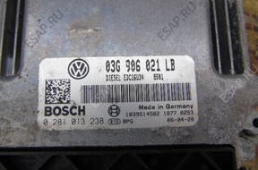 БЛОК УПРАВЛЕНИЯ VW SKODA 1.9 TDI 03G906021LB 0281013238