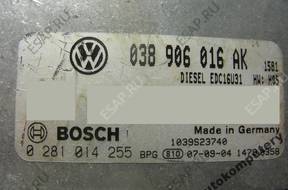 БЛОК УПРАВЛЕНИЯ VW T5 038906016ak 0281014255 +PIN