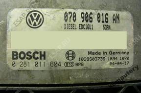 БЛОК УПРАВЛЕНИЯ VW T5 070906016an 0281011604 БЕЗ КОДА