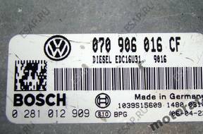 БЛОК УПРАВЛЕНИЯ VW T5 070906016CF 0281012909 2.5TDI