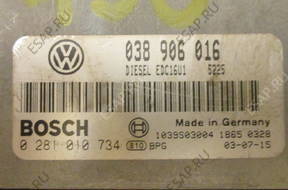 БЛОК УПРАВЛЕНИЯ VW T5 1.9 TDI  0281010734  038906016