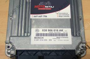 БЛОК УПРАВЛЕНИЯ VW T5 1.9TDI 0281014255 038906016AK