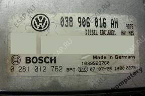 БЛОК УПРАВЛЕНИЯ VW T5 1.9TDI 038906016ah 0281012762 + PIN