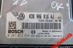 БЛОК УПРАВЛЕНИЯ VW T5 1.9TDI 038906016AJ 0281012538