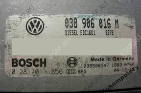 БЛОК УПРАВЛЕНИЯ VW T5 1.9TDI 038906016m 0281011856 +PIN