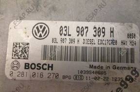 БЛОК УПРАВЛЕНИЯ VW T5 2.0 TDI 03L907309H    0281016270