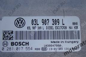 БЛОК УПРАВЛЕНИЯ VW T5  2.0TDI 03L907309L  0281017554