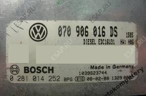 БЛОК УПРАВЛЕНИЯ VW T5 2.5TDI 070906016ds 0281014252 +PIN