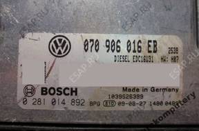 БЛОК УПРАВЛЕНИЯ VW T5 2.5TDI 070906016eb 0281014892 +PIN