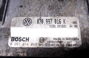 БЛОК УПРАВЛЕНИЯ VW T5 2.5TDI 070997016k 0281014048 БЕЗ КОДА
