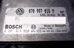 БЛОК УПРАВЛЕНИЯ VW T5 2.5TDI 070997016m 0281014050 БЕЗ КОДА