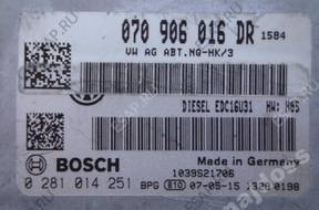 БЛОК УПРАВЛЕНИЯ VW T5 2.5TDI 174KM 0281014251 070906016DR