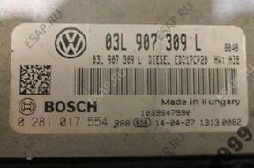 БЛОК УПРАВЛЕНИЯ VW T5 LIFT 2.0 TDI 03L907309L 0281017554