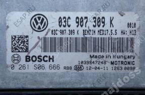 БЛОК УПРАВЛЕНИЯ VW TIGUAN 1.4TSI 0261S06666 03C907309K