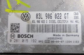 БЛОК УПРАВЛЕНИЯ VW TIGUAN 2.0 TDI 0281015192 03L906022GT
