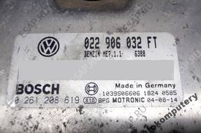 БЛОК УПРАВЛЕНИЯ VW TOUAREG 022906032ft 0261208619 +PIN