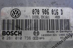 БЛОК УПРАВЛЕНИЯ VW TOUAREG 0281010736 070906016D