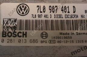 БЛОК УПРАВЛЕНИЯ VW TOUAREG 0281013686 7L0907401D