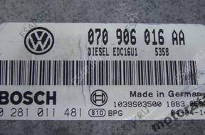 БЛОК УПРАВЛЕНИЯ VW TOUAREG 070906016AA 0281011481 5.0TDI