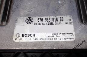 БЛОК УПРАВЛЕНИЯ VW TOUAREG 070906016dd 0281013846 +PIN