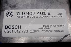 БЛОК УПРАВЛЕНИЯ VW TOUAREG 3.0 7l0907401b 0281012773