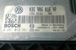 БЛОК УПРАВЛЕНИЯ VW TOURAN  0281012361 03G906016HP EDC16U1