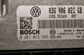БЛОК УПРАВЛЕНИЯ VW TOURAN  0281012945 03G906021GB