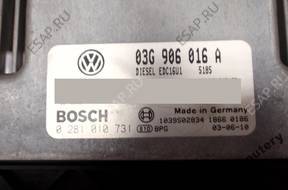 БЛОК УПРАВЛЕНИЯ VW TOURAN 03g906016a 0281010731 БЕЗ КОДА