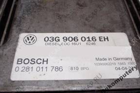 БЛОК УПРАВЛЕНИЯ VW TOURAN 03g906016eh 0281011786 БЕЗ КОДА