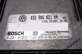 БЛОК УПРАВЛЕНИЯ VW TOURAN 03g906021hn 0281013617 БЕЗ КОДА