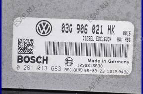БЛОК УПРАВЛЕНИЯ VW TOURAN 1.9 TDI 03G906021HK 0281013683