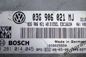 БЛОК УПРАВЛЕНИЯ VW TOURAN 2.0 TDI 03G906021MJ 0281014045