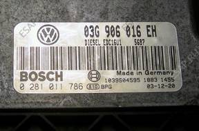 БЛОК УПРАВЛЕНИЯ VW TOURAN 2.0TDI  0281011786 03G906016EH