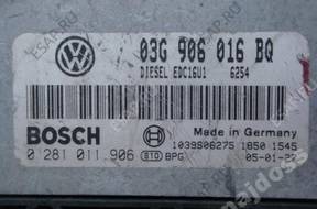 БЛОК УПРАВЛЕНИЯ VW TOURAN 2.0TDI 0281011906 03G906016BQ