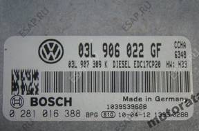 БЛОК УПРАВЛЕНИЯ VW TRANSPORTER 2.0 03L906022GF 0281016388