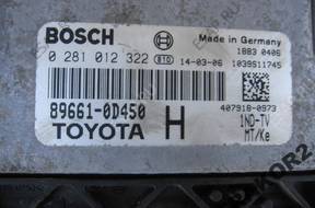 БЛОК УПРАВЛЕНИЯ   YARIS 1.4 D4D 0281012322