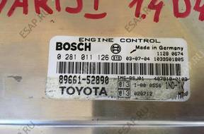 БЛОК УПРАВЛЕНИЯ   YARIS I 1.4 D4D 0281011126