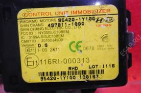 БЛОК УПРАВЛЕНИЯ ЗАМОК ЗАЖИГАНИЯ КОМПЛЕКТ KIA PICANTO 1,0E 2012 год,