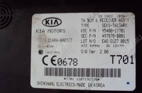 БЛОК УПРАВЛЕНИЯ ЗАМОК ЗАЖИГАНИЯ КОМПЛЕКТ KIA PICANTO 1,2E 2012 год,