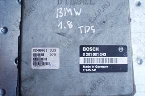 BMW E36 318 1.8 TDS БЛОК УПРАВЛЕНИЯ ДВИГАТЕЛЕМ 0281001243