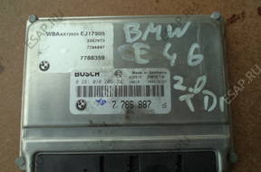 BMW E46 2.0D 136 БЛОК УПРАВЛЕНИЯ 0281010205 7786887 JASO