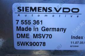 BMW E60 E61 E63 E64 7555361 5WK90078 DME MSV70